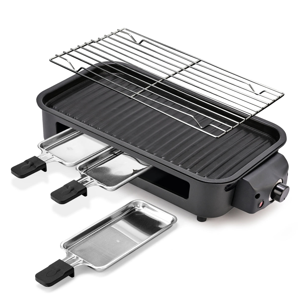 Smokeless Electric Grill with Removable Griddle