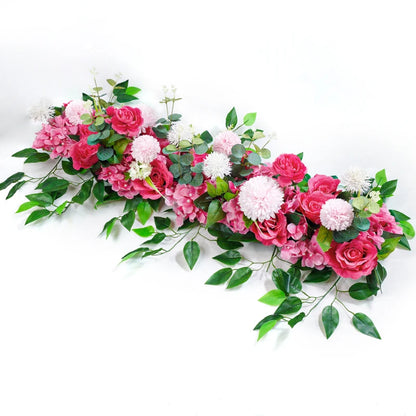 39.4-Inch Artificial White Rose Flower Row