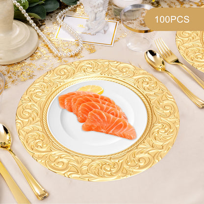Set of 100 Round Charger Plates