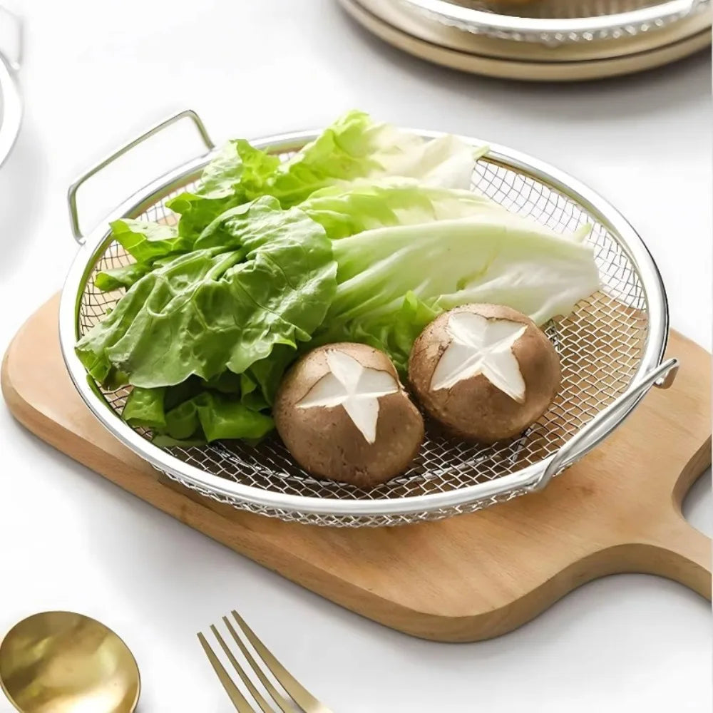 Stainless Steel Frying Rack with Draining Tray