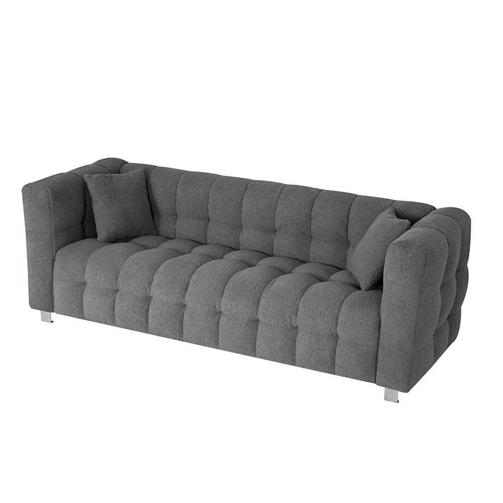 80-Inch Teddy Fleece 3-Seater Sofa