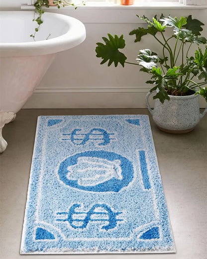 Coin-Pattern Character Accent Rug