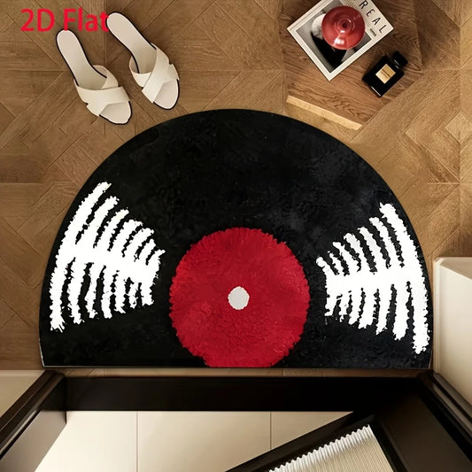 Vintage Vinyl Record Semicircle Doormat
