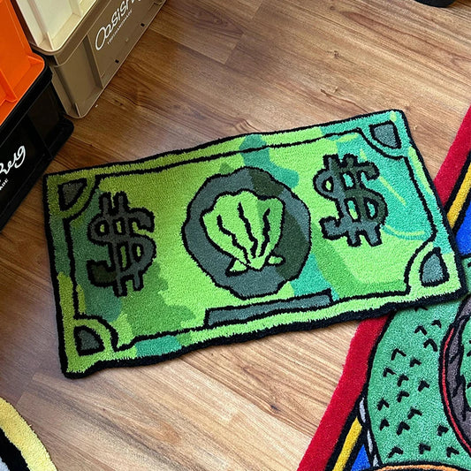 Coin-Pattern Character Accent Rug