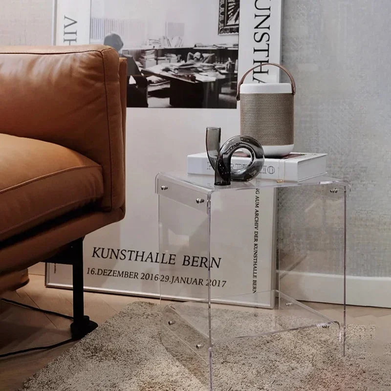 Double-Deck Acrylic Side Table
