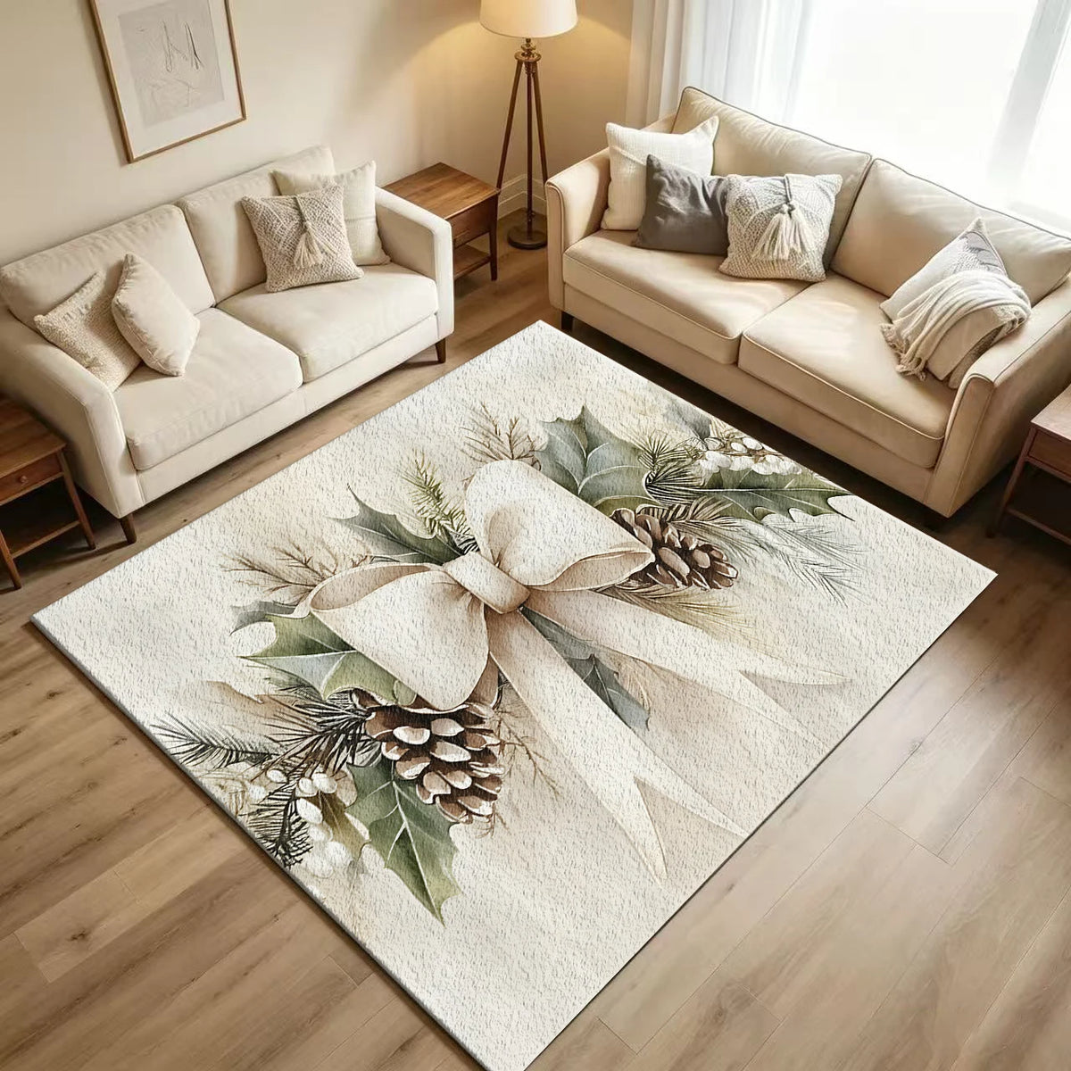 Christmas Botanical Area Rug