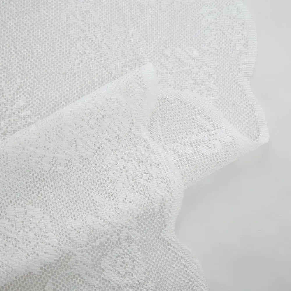 Vintage Embroidered Floral Lace Curtain Panel