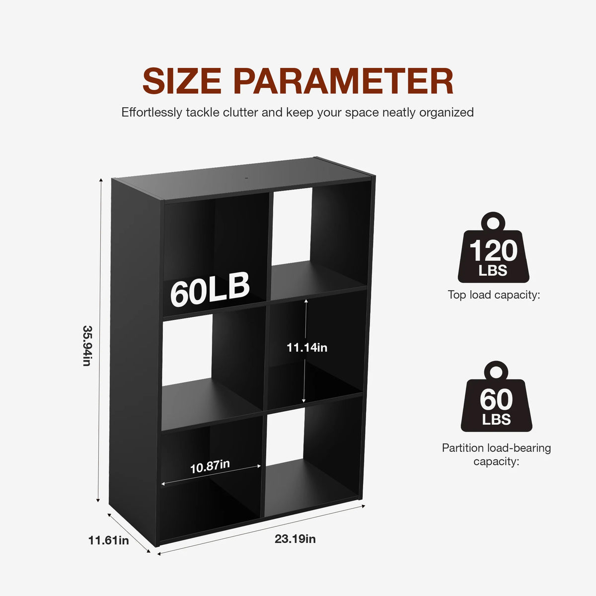 9-Cube Wooden Storage Organizer