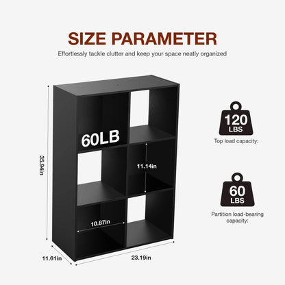 9-Cube Wooden Storage Organizer