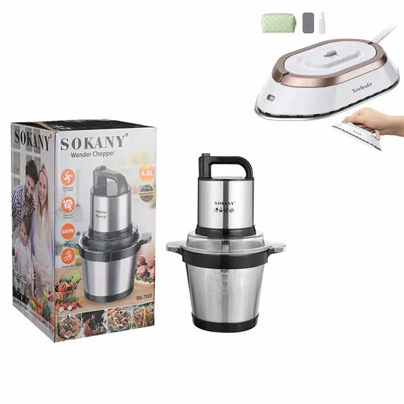 Electric Food Grinder with Stainless Steel Bowl