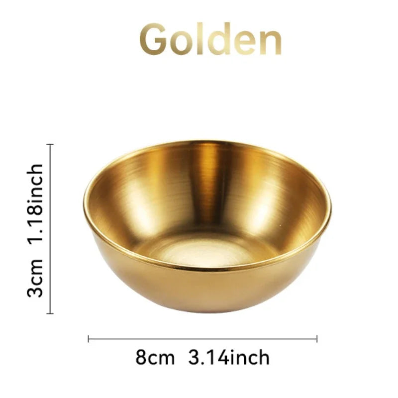 Set of 2/4 Stainless Steel Sauce Dishes