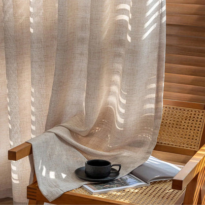 Japanese Linen Sheer Curtain Panel