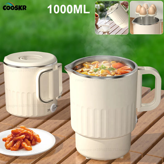 1-Liter Electric Kettle with Steaming Rack