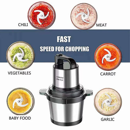 Electric Food Grinder with Stainless Steel Bowl