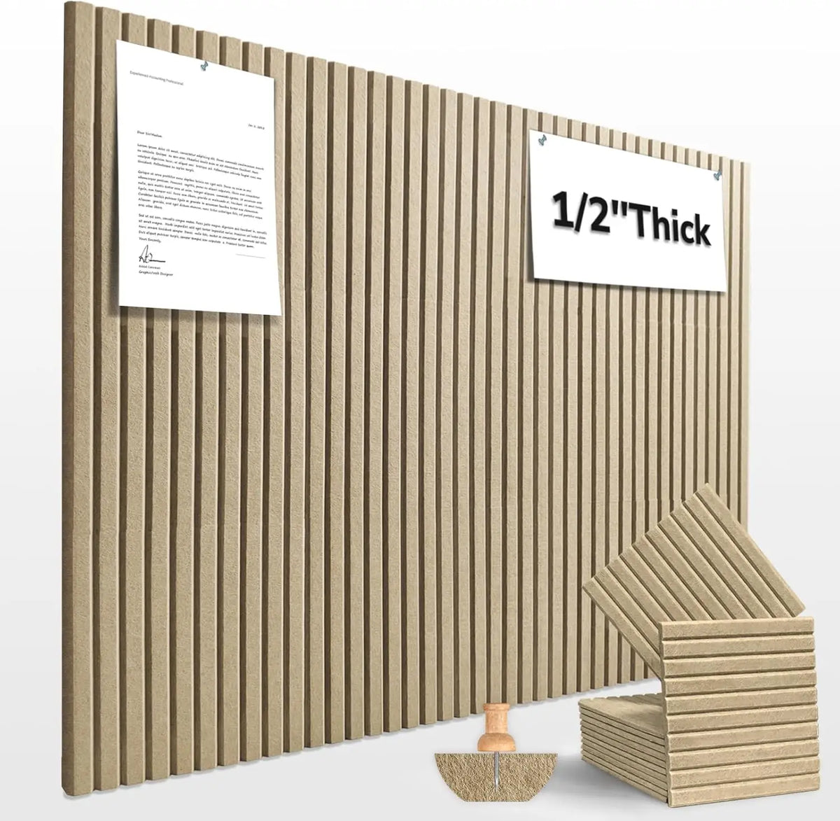 Set of 6/12 Hexagonal Acoustic Felt Wall Panels