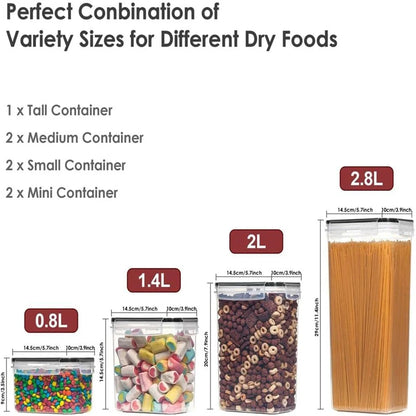 7-Piece Airtight Food Storage Container Set
