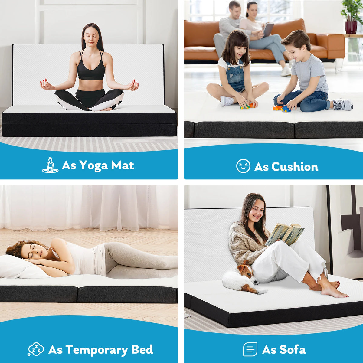Tri-Fold Portable Floor Mattress