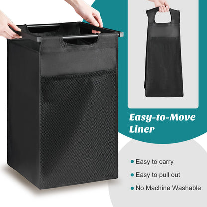 36-Inch Rolling Laundry Sorter Cabinet