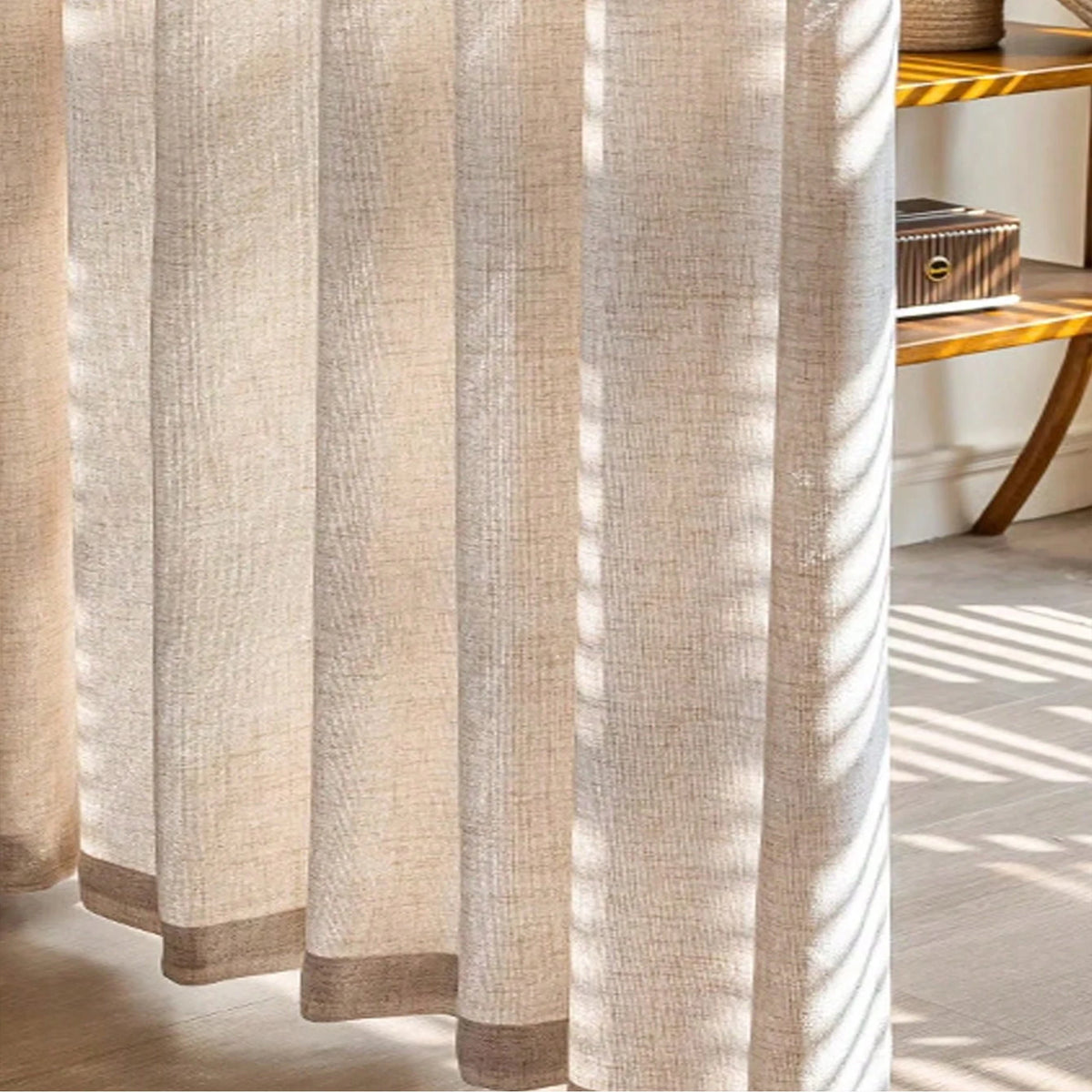 Japanese Linen Sheer Curtain Panel