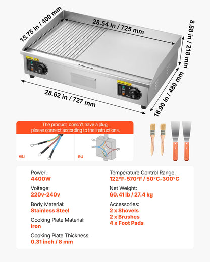 Commercial Electric Flat-Top Griddle