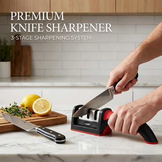 7.6-Inch 3-in-1 Knife and Scissor Sharpener