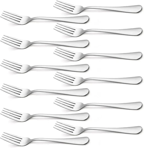 Set of 12 Heavy-Duty Stainless Steel Dinner Forks