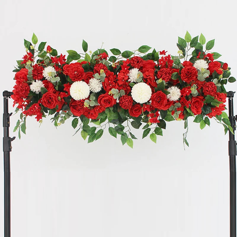 39.4-Inch Artificial White Rose Flower Row