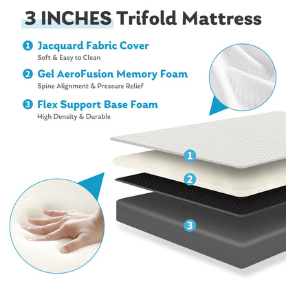 Tri-Fold Portable Floor Mattress