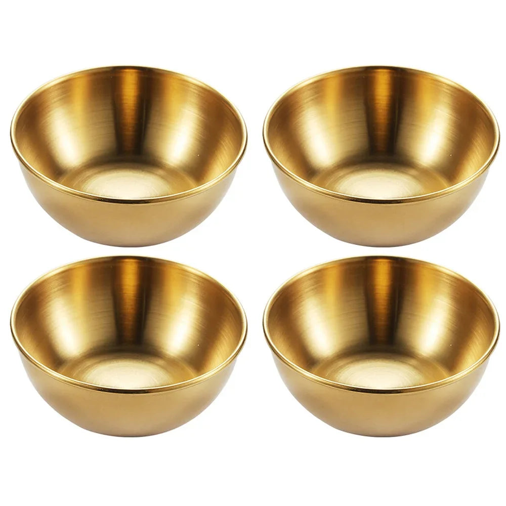 Set of 2/4 Stainless Steel Sauce Dishes