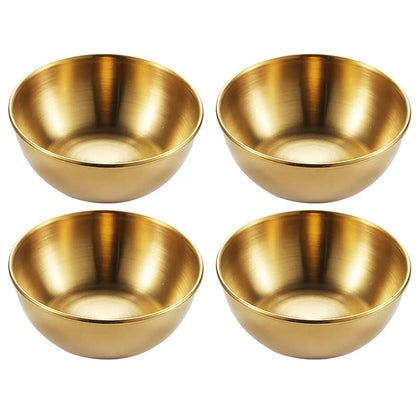 Set of 2/4 Stainless Steel Sauce Dishes