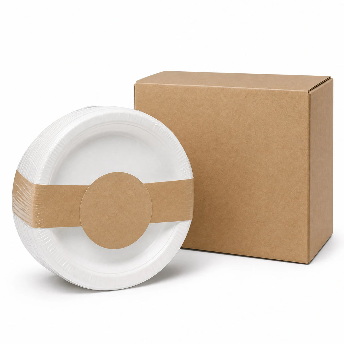 50-Pack 9-Inch Compostable Sugarcane Plates