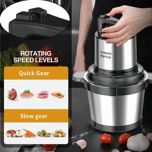 Electric Food Grinder with Stainless Steel Bowl