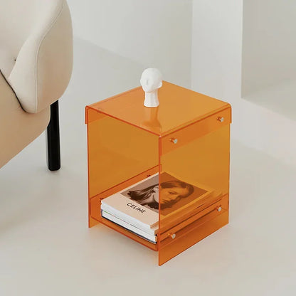 Double-Deck Acrylic Side Table