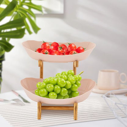3-Tier Serving Bowl Set with Bamboo Stand
