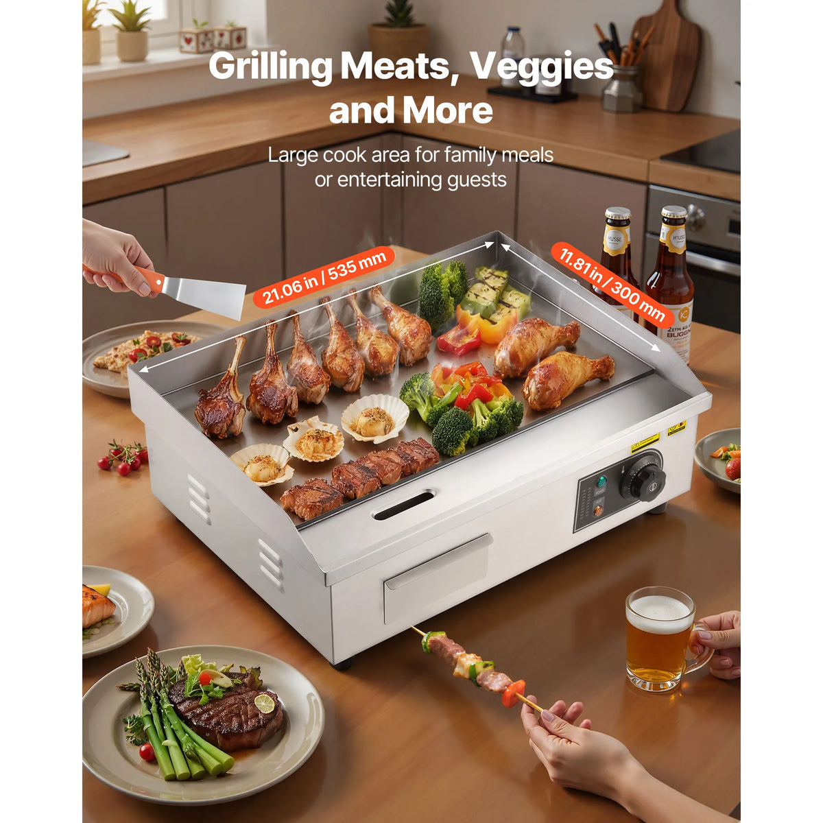Commercial Electric Flat-Top Griddle