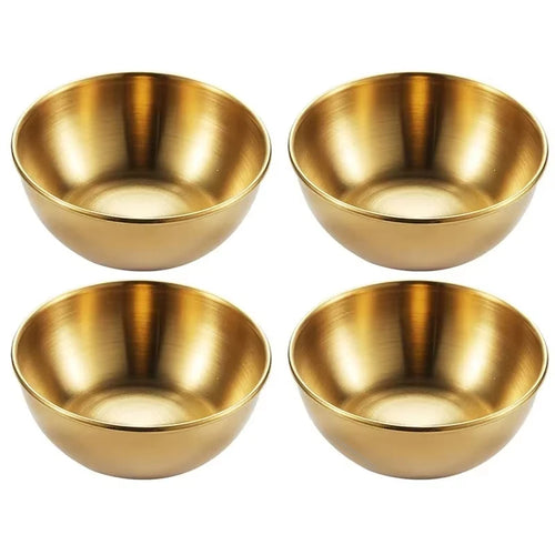 Set of 2/4 Stainless Steel Sauce Dishes