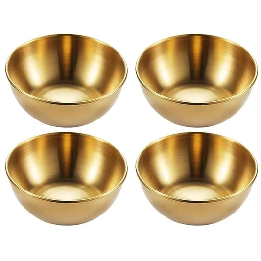 Set of 2/4 Stainless Steel Sauce Dishes