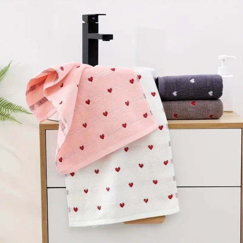 1/3-Piece Jacquard Cotton Towel Set