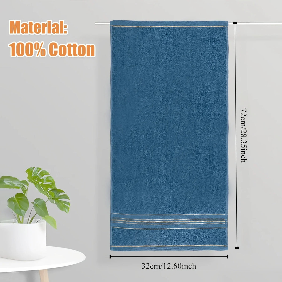 Quick-Dry Pure Cotton Bath Towel