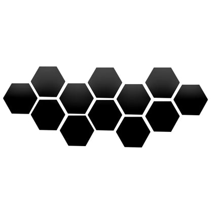 Set of 6/12 Hexagonal Mirror Wall Decals