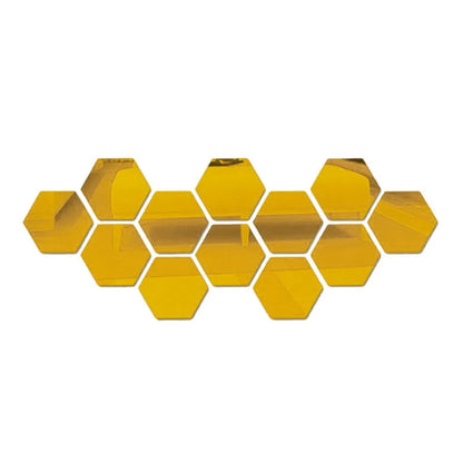 Set of 6/12 Hexagonal Mirror Wall Decals