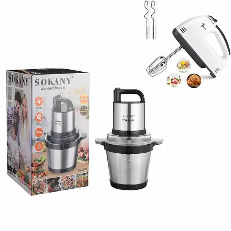Electric Food Grinder with Stainless Steel Bowl