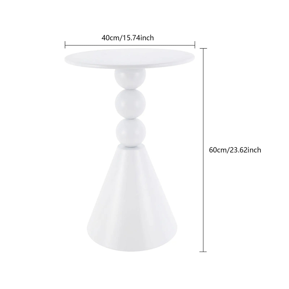 15.7-Inch Round Iron Side Table
