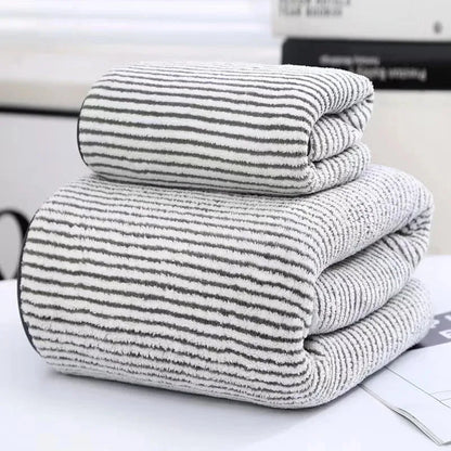 Quick-Dry Striped Towel Set