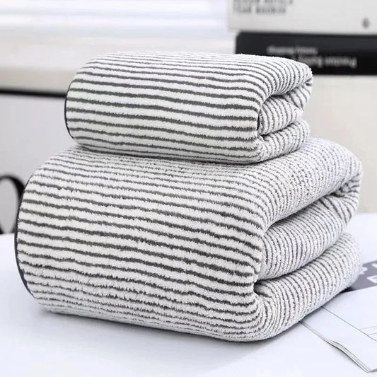 Quick-Dry Striped Towel Set