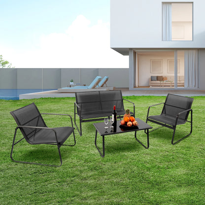 4-Piece Outdoor Patio Furniture Set with Table