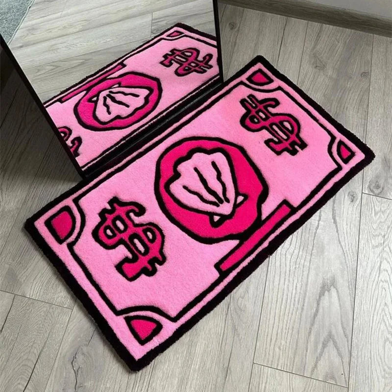 Coin-Pattern Character Accent Rug
