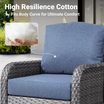 2-Piece Wicker Patio Furniture Set