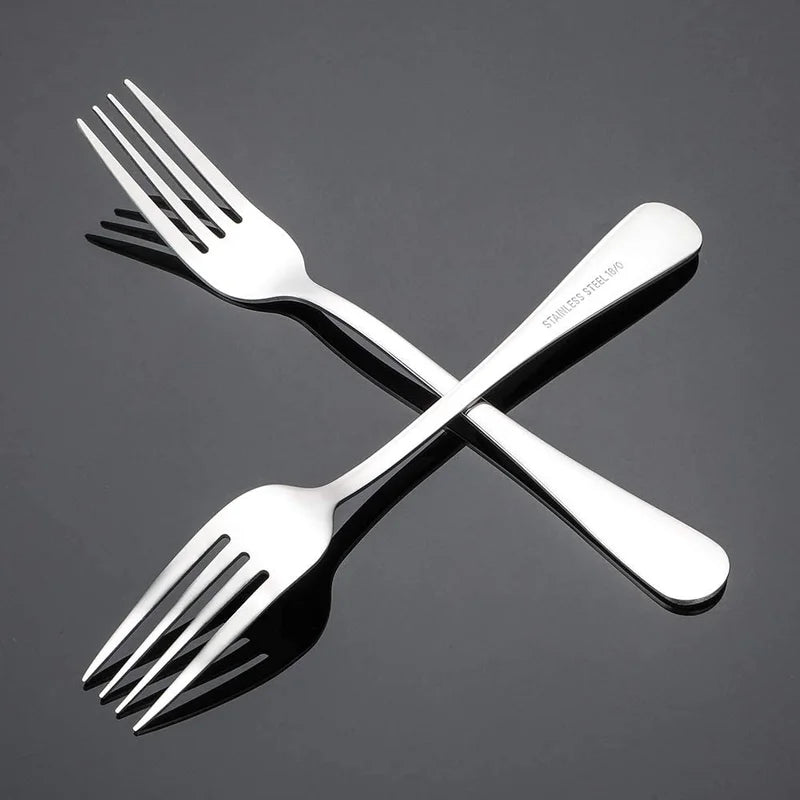 Set of 12 Heavy-Duty Stainless Steel Dinner Forks