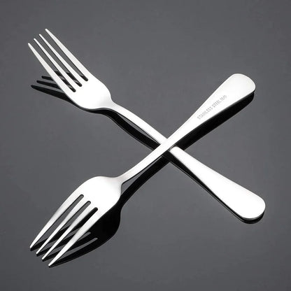 Set of 12 Heavy-Duty Stainless Steel Dinner Forks